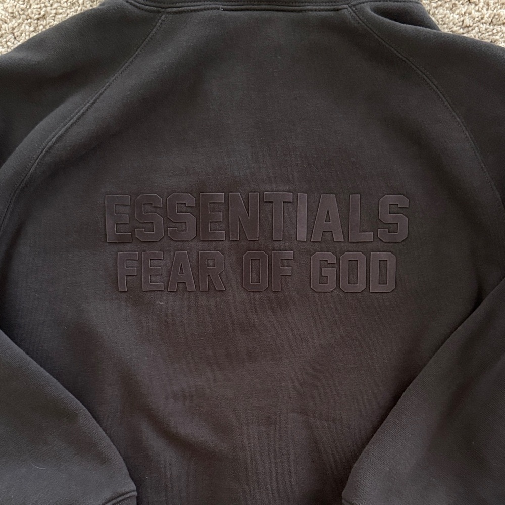 Fear of God Essentials Charcoal Zip-up. Size Small.